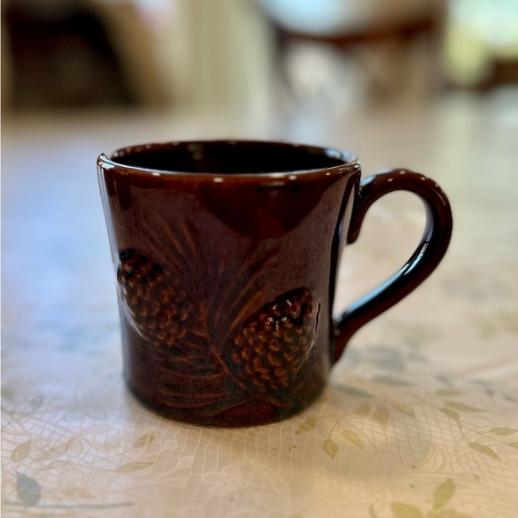 Set of 4 Rustic Lodge Cabin Decor Pinecone Big Sky Carvers Mug Pine Cones Cup - Picture 4 of 6